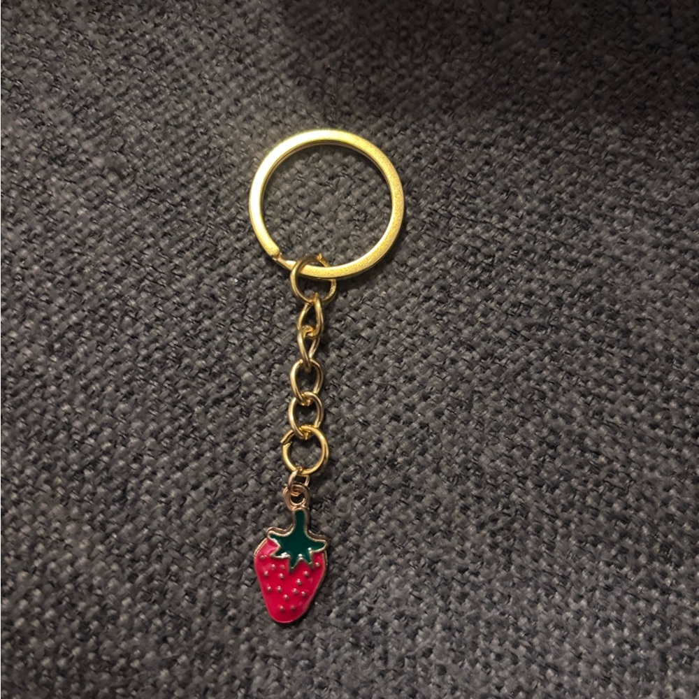 Strawberry Charm Keychain